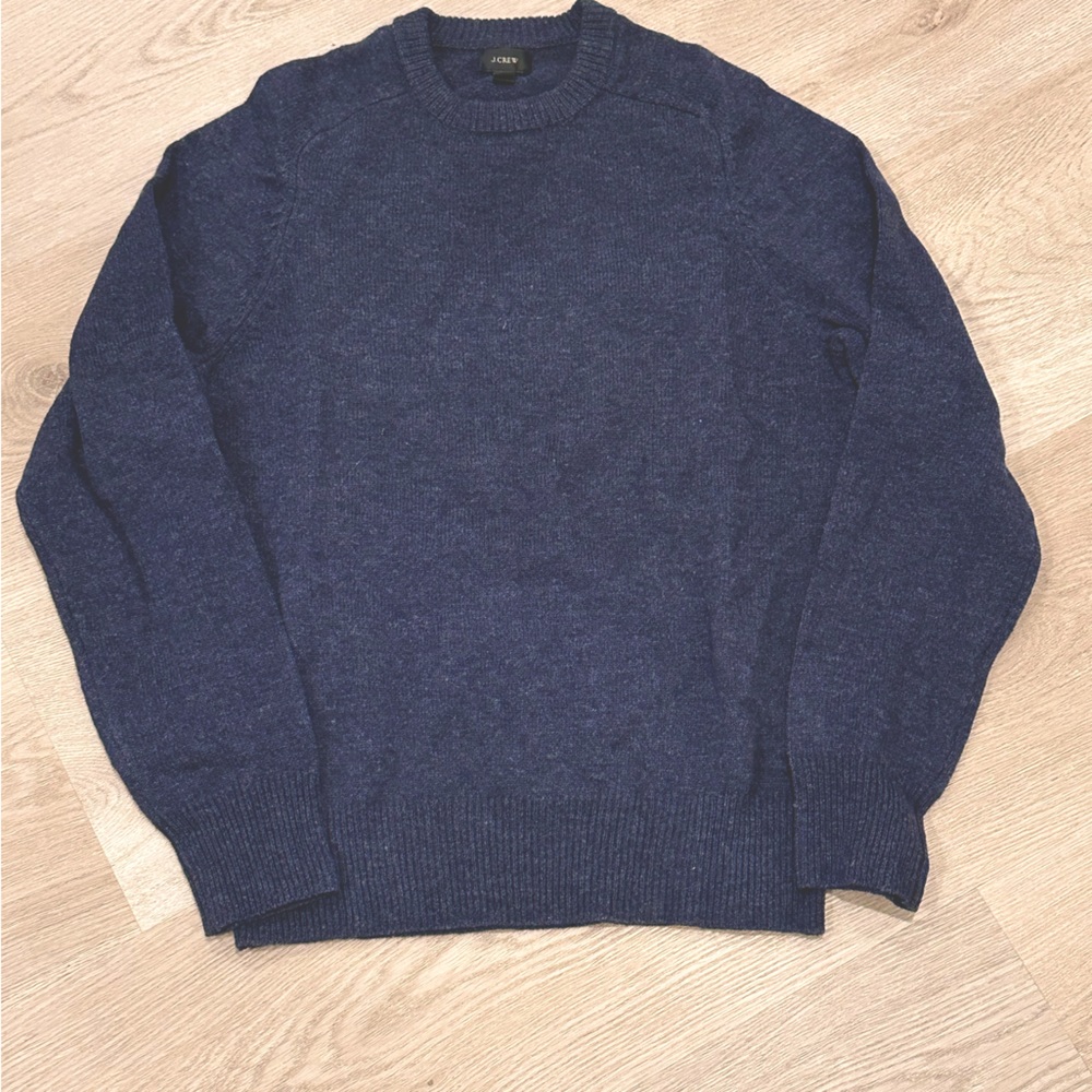 NWOT J. Crew blue lambs wool sweater size small
